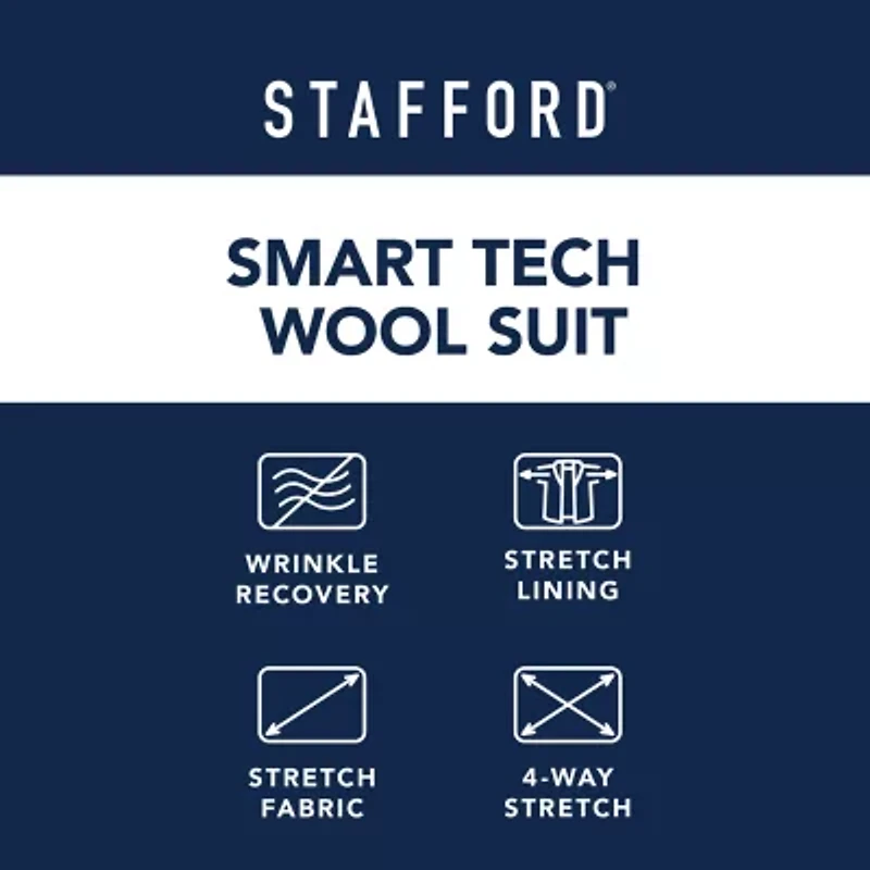 Stafford Smart Tech Mens Stretch Fabric Classic Fit Suit Jacket