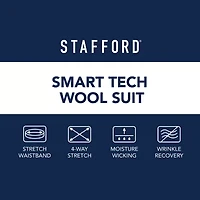 Stafford Smart Tech Mens Classic Fit Flat Front Suit Pant
