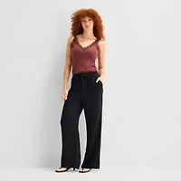 a.n.a Womens Straight Mid Rise Pull-On Pant