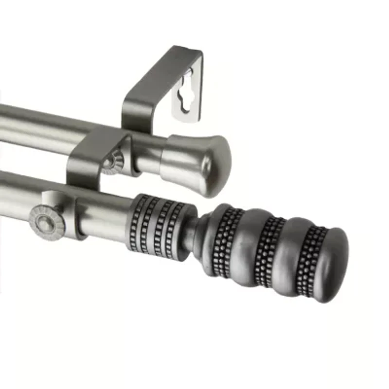 Rod Desyne Dollop 13/16" Adjustable Double Curtain