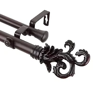 Rod Desyne Plume 1" Adjustable Double Curtain