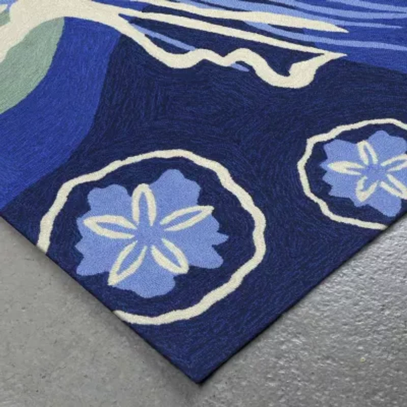 Liora Manne Capri Jelly Fish Hand Tufted Rectangular Rugs