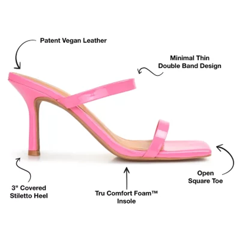 Journee Collection Brie Womens Round Open Toe Stiletto Heel Pumps