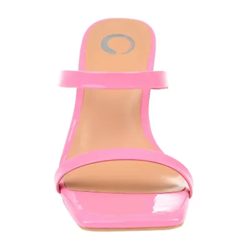 Journee Collection Brie Womens Round Open Toe Stiletto Heel Pumps