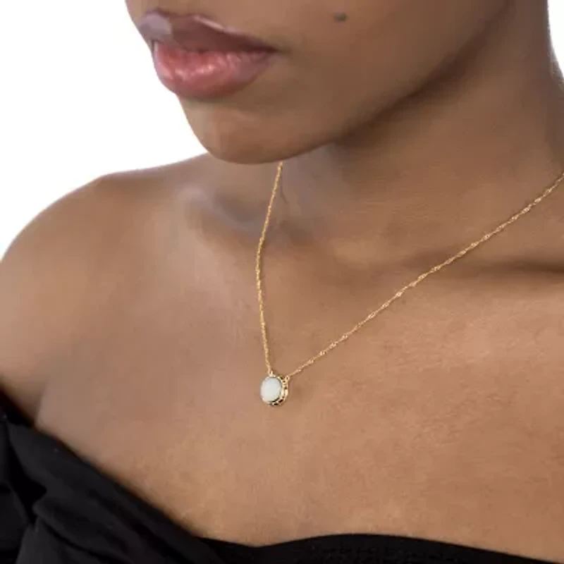 Sparkle Allure 14K Gold Over Brass 18 Inch Singapore Round Pendant Necklace