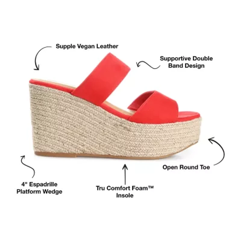 Journee Collection Womens Ilyana Wedge Sandals