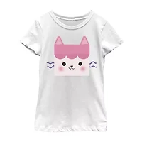 Little & Big Kid Girls Crew Neck Short Sleeve Regular Fit Gabby's Dollhouse Graphic T-Shirt