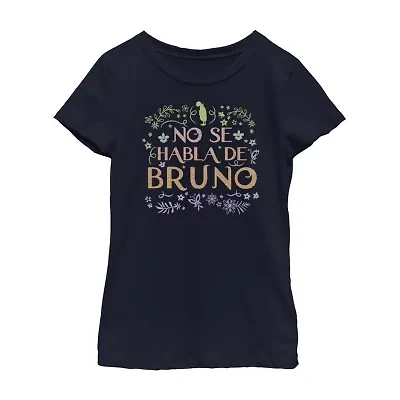 Disney Little & Big Kid Girls Crew Neck Short Sleeve Regular Fit Encanto Graphic T-Shirt