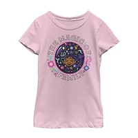 Disney Little & Big Kid Girls Crew Neck Short Sleeve Regular Fit Encanto Graphic T-Shirt