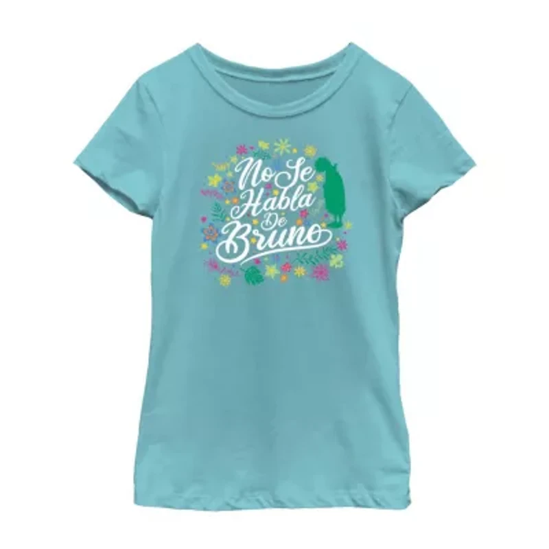 Disney Little & Big Kid Girls Crew Neck Short Sleeve Regular Fit Encanto Graphic T-Shirt