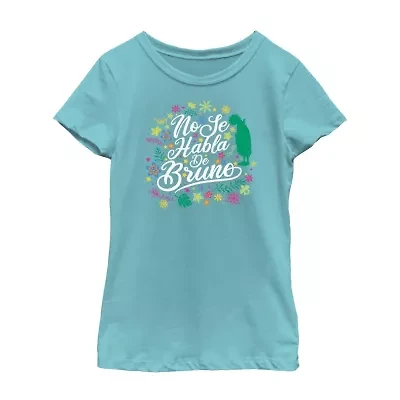 Disney Little & Big Kid Girls Crew Neck Short Sleeve Regular Fit Encanto Graphic T-Shirt