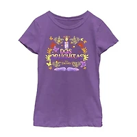 Disney Little & Big Kid Girls Crew Neck Short Sleeve Regular Fit Encanto Graphic T-Shirt
