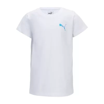 PUMA Big Kid Girls Crew Neck Short Sleeve Regular Fit Graphic T-Shirt