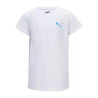 PUMA Big Kid Girls Crew Neck Short Sleeve Regular Fit Graphic T-Shirt