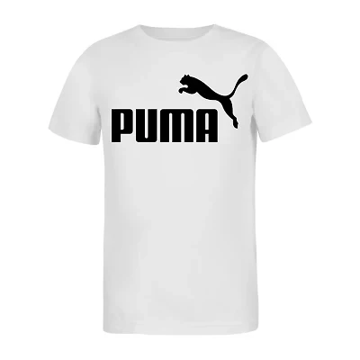 PUMA Big Kid Boys Crew Neck Short Sleeve Classic Fit Graphic T-Shirt