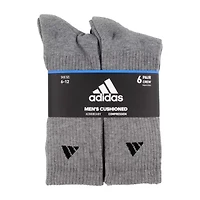adidas Mens 6 Pair Crew Socks