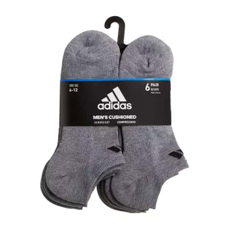 adidas Mens 6 Pair No Show Socks