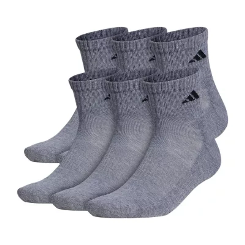 adidas Mens 6 Pair Quarter Ankle Socks