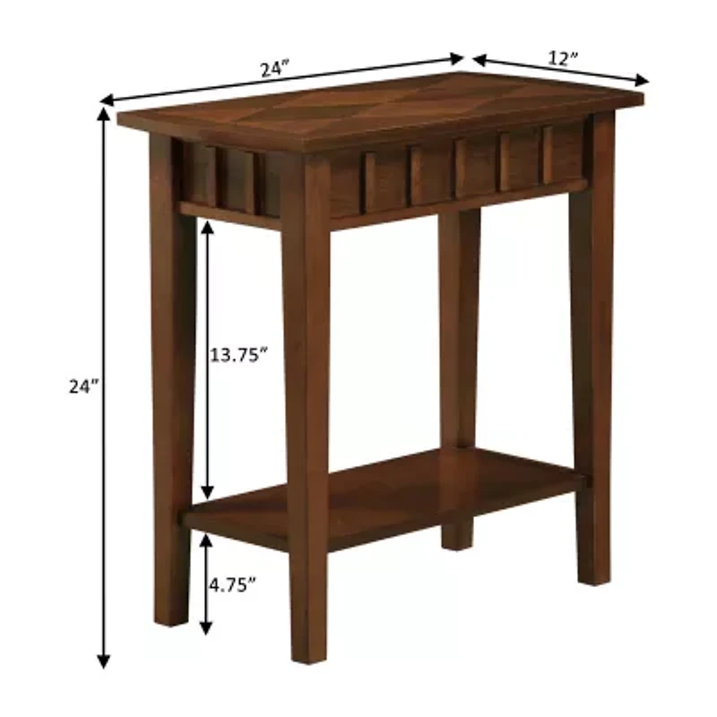Dennis End Table with Shelf