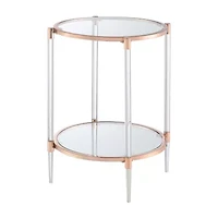 Royal Crest 2 Tier Acrylic Glass End Table