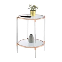 Royal Crest 2 Tier Acrylic Glass End Table