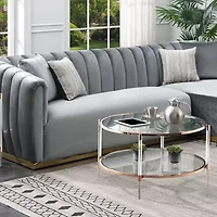 Royal Crest 2 Tier Acrylic Glass End Table