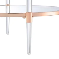 Royal Crest 2 Tier Acrylic Glass End Table