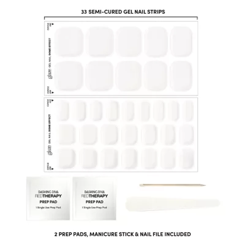 Dashing Diva Glaze Tone Up White Nail Pedi Strips Nail Appliques