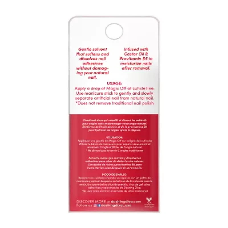 Dashing Diva Magic Off Red Therapy Nail Remover Nail Polish Remover