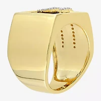 Mens 1/ CT. T.W. Genuine Black Onyx 18K Gold Over Silver Fashion Ring