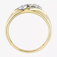 "Dad" Mens Diamond Accent Natural White 10K Gold Fashion Ring