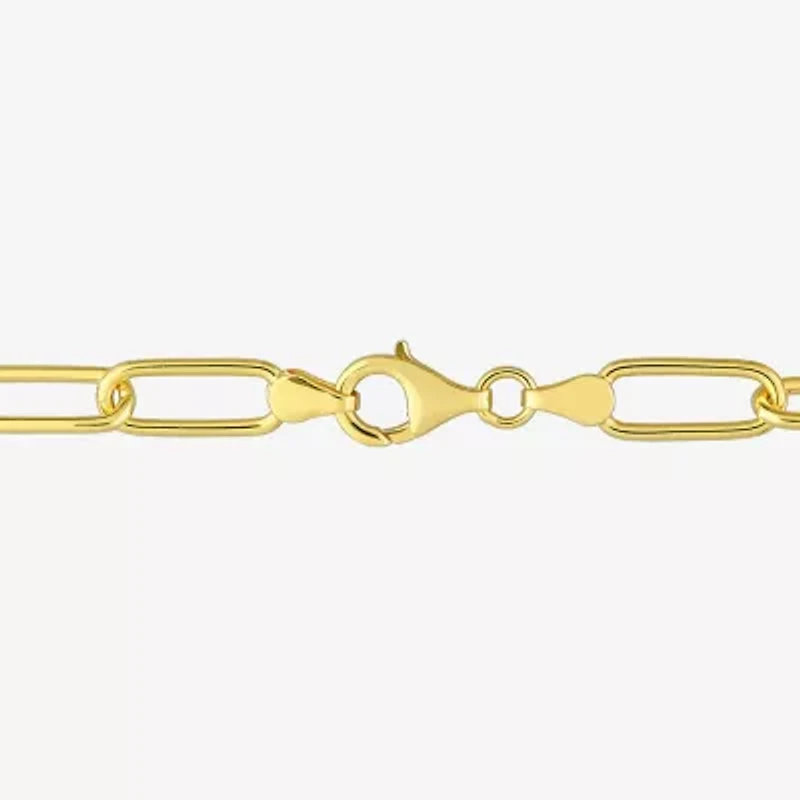 Mens 1/6 CT. T.W. Natural White Diamond 18K Gold Over Silver Charm Bracelet