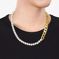 Mens White 20 Inch Strand Necklace