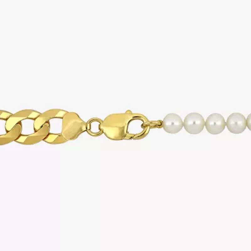 Mens White 20 Inch Strand Necklace