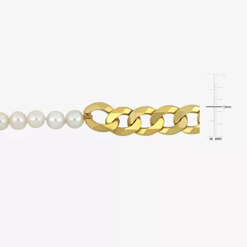Mens White 20 Inch Strand Necklace