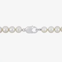 Mens Dyed Cultured Freshwater Pearl Sterling Silver Strand Bracelet