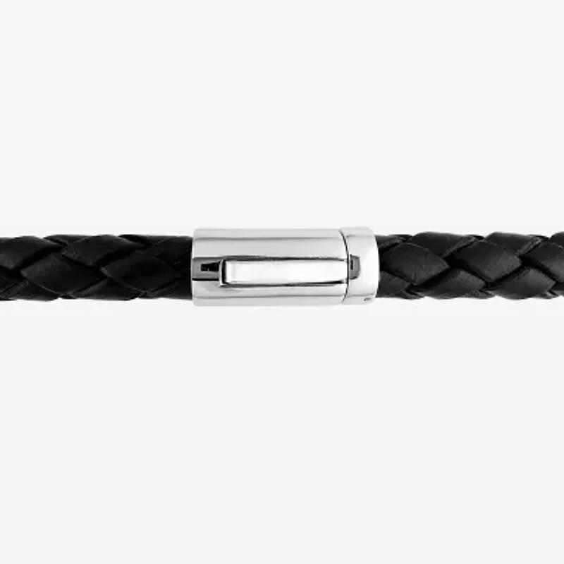 Mens Dyed Black Cultured Freshwater Pearl Beaded Bracelet