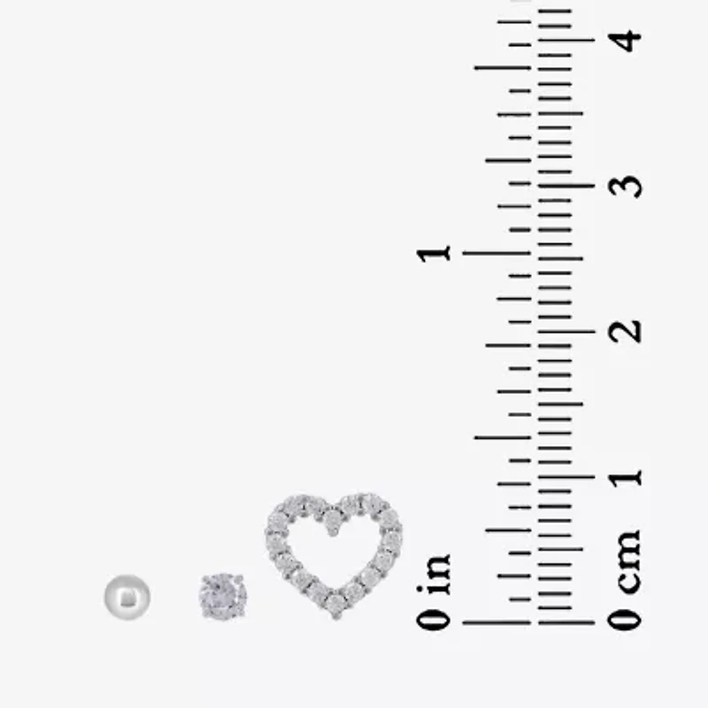 Sterling Silver 3-Pr. Earring Set