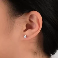 Womens White Cubic Zirconia Sterling Silver 6 Pair Earring Set