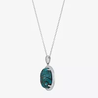 Womens Enhanced Green Turquoise Sterling Silver 2-pc. Jewelry Set