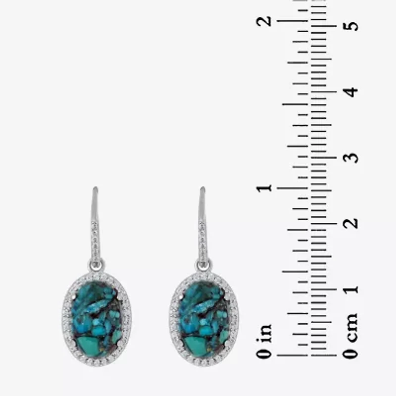 Womens Enhanced Green Turquoise Sterling Silver 2-pc. Jewelry Set