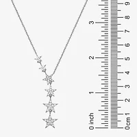 Womens Cubic Zirconia Sterling Silver 18 Inch Y Necklace