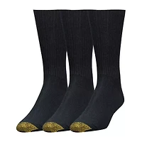 Gold Toe Fluffies Mens 3 Pair Big and Tall Crew Socks