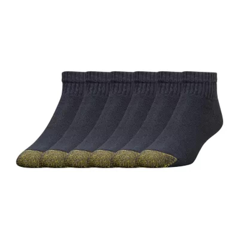 Gold Toe Athletic Sport Mens Breathable 6 Pair Big and Tall Quarter Ankle Socks