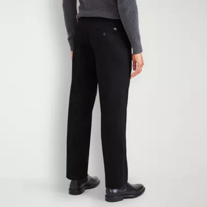 Dockers Signature Iron Free Khaki With Stain Defender Mens Comfort Waistband Classic Fit Pleated Pant