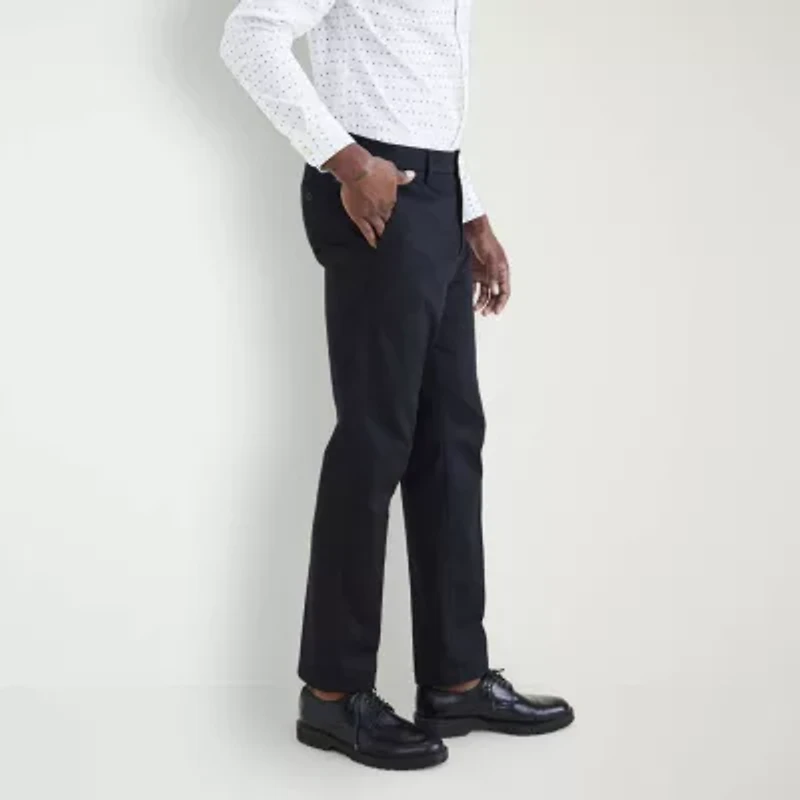 Dockers Signature Iron Free Khaki With Stain Defender Mens Comfort Waistband Slim Fit Flat Front Pant