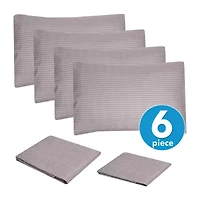 Sweet Home Collection™ Pinstripes Printed Sheet Set, Deluxe Ultra Soft, Double Brushed Microfiber with Bonus Pillowcases