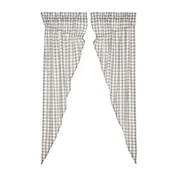 Vhc Brands Annie Check Prairie Rod Pocket Light-Filtering Set of 2 Curtain Panel