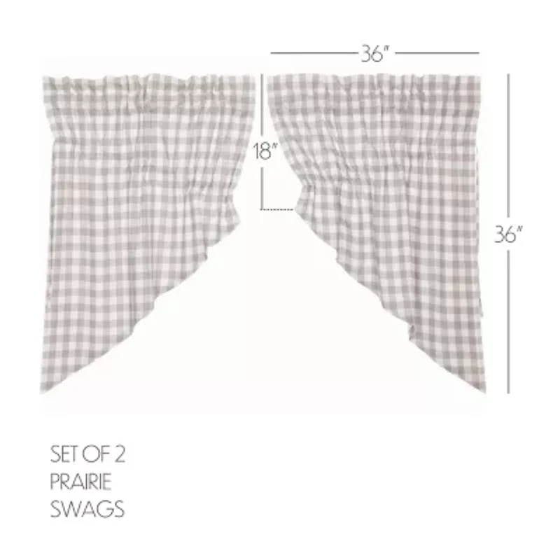 Vhc Brands Annie Check Prairie Rod Pocket Valance