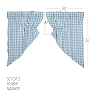 Vhc Brands Annie Check Prairie Rod Pocket Valance